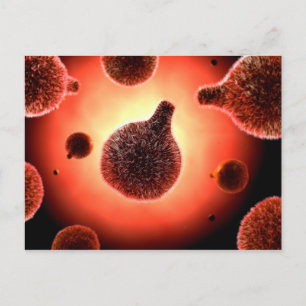 Conceptual Image of Plasmodium causing Malaria 1 Postkarte