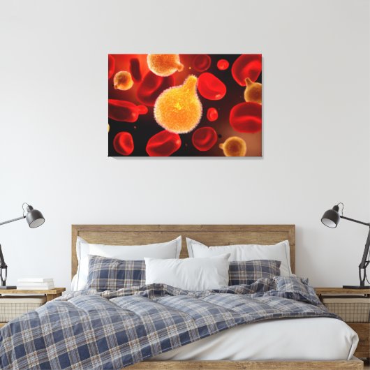 Conceptual Image of Plasmodium causing Malaria 2 Leinwanddruck (Insitu (Schlafzimmer))