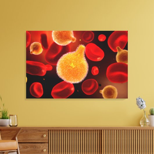 Conceptual Image of Plasmodium causing Malaria 2 Leinwanddruck (Insitu (Wohnzimmer))