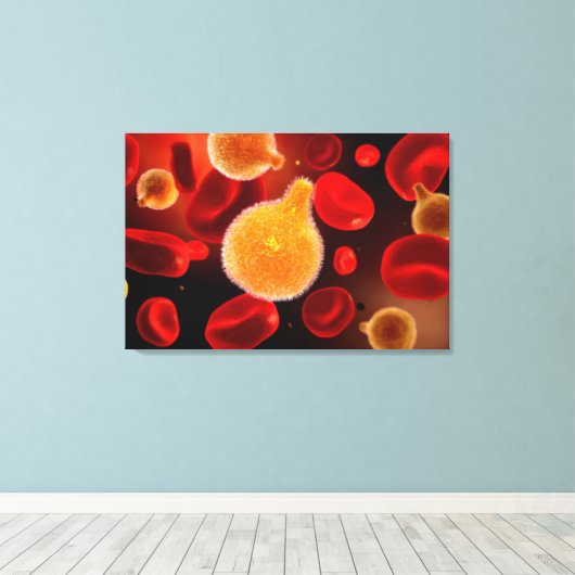 Conceptual Image of Plasmodium causing Malaria 2 Leinwanddruck (Insitu (Holzboden))