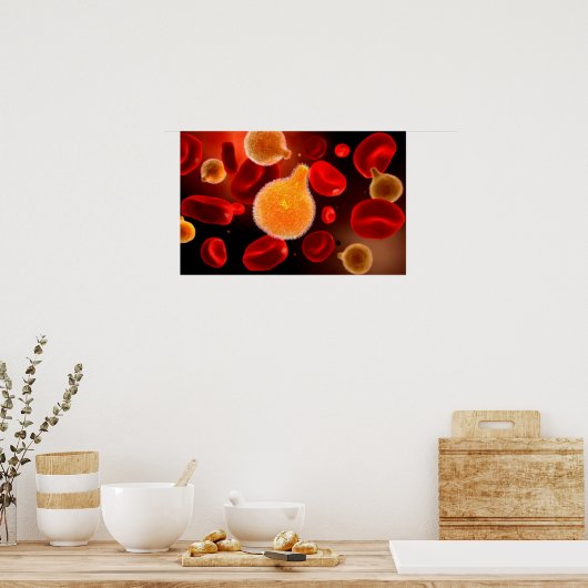 Conceptual Image of Plasmodium causing Malaria 2 Poster (Küche)