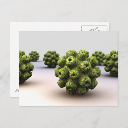 Conceptual Image of Polyomavirus Postkarte (Vorne/Hinten)