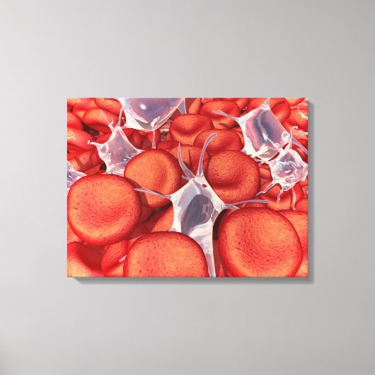 Conceptual Image of Red Blood Cells 2 Leinwanddruck (Vorderseite)