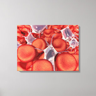 Conceptual Image of Red Blood Cells 2 Leinwanddruck
