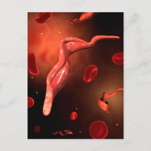 Conceptual Image of Trypanosoma 1 Postkarte (Vorderseite)