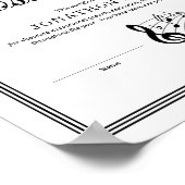 Concert Band, Marching Band, Choir Certificate Poster (Ecke)