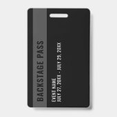 Concert Foto All Access Pass ID Abzeichen Ausweis (Back)
