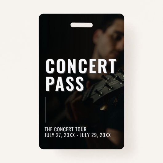 Concert Foto All Access Pass ID Abzeichen Ausweis (Vorderseite)