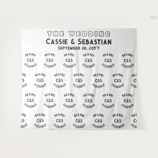 Concert Music Festival Step and Repeat Backdrop Wandteppich (Vorderseite (Horizontal))