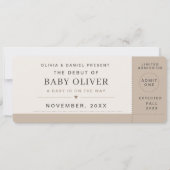 Concert Ticket Pregnancy Announcement (Vorderseite)