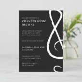Concert Treble Clef Kammermusik Erwägung Einladung (Stehend Vorderseite)