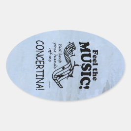 Concertina fühlen sich wie ein Oval-Sticker Ovaler Aufkleber