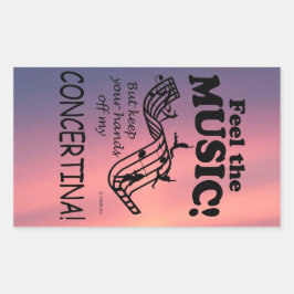 Concertina fühlen sich wie ein rechteckiger Sticke Rechteckiger Aufkleber