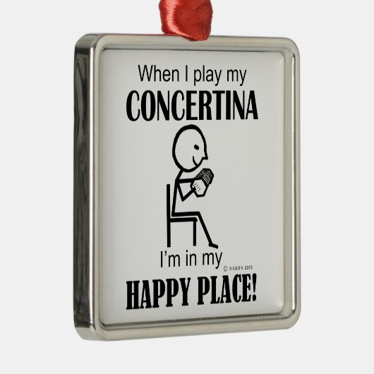 Concertina Happy Place Ornament Aus Metall (Rechts)