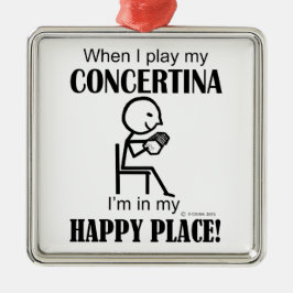 Concertina Happy Place Ornament Aus Metall