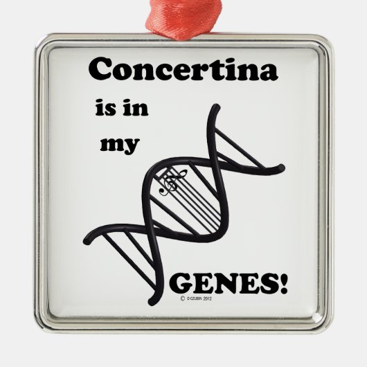 Concertina ist in meinen Genen Silbernes Ornament (Vorne)
