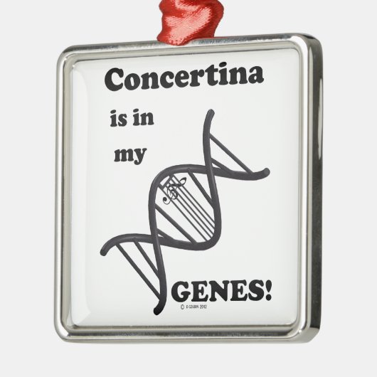 Concertina ist in meinen Genen Silbernes Ornament (Links)