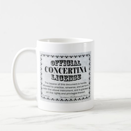 Concertina-Lizenz Kaffeetasse (Links)