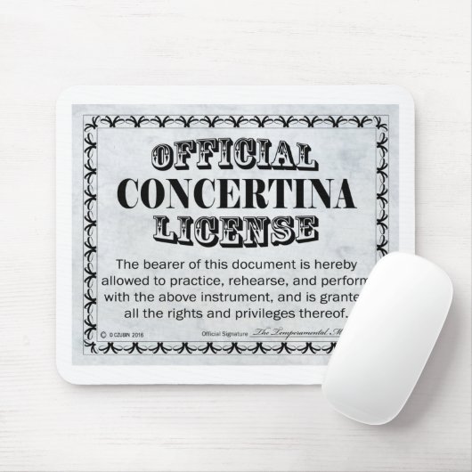 Concertina-Lizenz Mousepad (Mit Mouse)