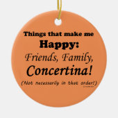 Concertina macht mich glücklich keramikornament (Vorne)