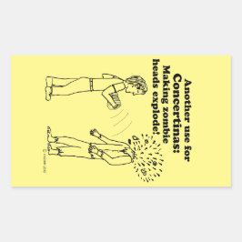 Concertina macht Zombies zu einem explosionsartige Rechteckiger Aufkleber