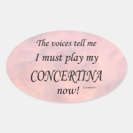 Concertina Stimmen sagen, muss Oval-Aufkleber spie Ovaler Aufkleber