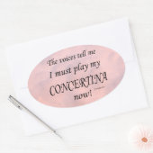 Concertina Stimmen sagen, muss Oval-Aufkleber spie Ovaler Aufkleber (Umschlag)