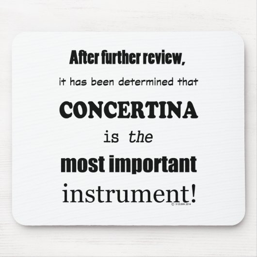 Concertina Wichtigstes Instrument Mousepad (Vorne)