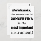 Concertina Wichtigstes Instrument Postkarte (Vorne/Hinten)