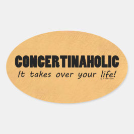 Concertinaholic Life Oval Sticker