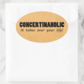 Concertinaholic Life Oval Sticker (Tasche)