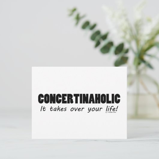 Concertinaholic Life Postkarte (Stehend Vorderseite)