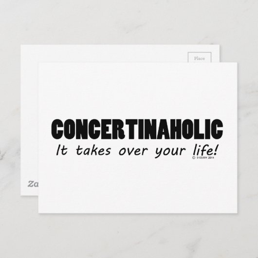Concertinaholic Life Postkarte (Vorne/Hinten)