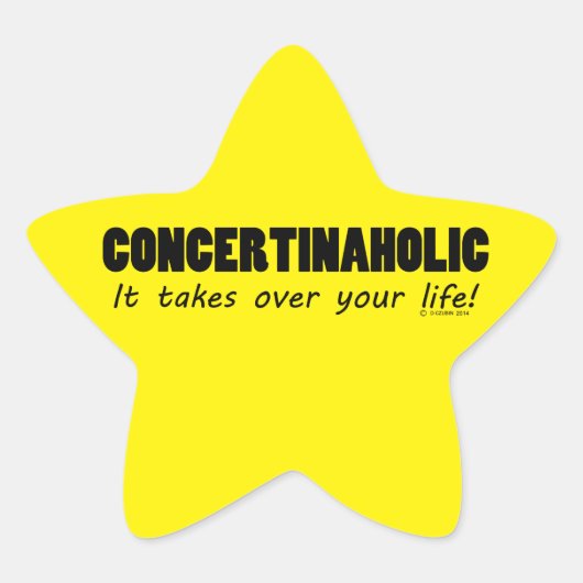 Concertinaholic Life Star Sticker (Vorderseite)