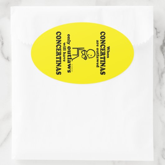 Concertinas Oval Sticker (Tasche)