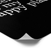 Concerts Are My Happy Place Funny Concerts Lover M Poster (Ecke)