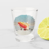 Conch am Beach Keramik Tile Desk Organisator Schnapsglas (Vorderseite)