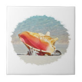 Conch am Strand Fliese (Vorderseite)