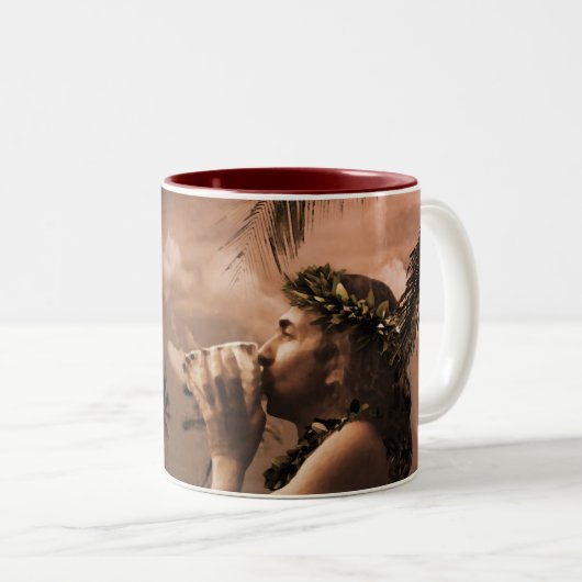 Conch Blows Zweifarbige Tasse (VorderseiteRechts)