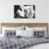 Conch in Schwarz-Weiß-Wrapped Canvas Leinwanddruck (Insitu (Schlafzimmer))