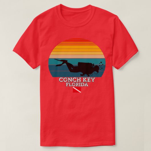 Conch Key US Island Diving T-Shirt (Design vorne)