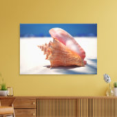 Conch Muschel am Strand 2 Leinwanddruck (Insitu (Wohnzimmer))