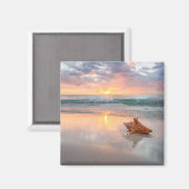Conch-Muschel am Strand | Jamaika Magnet (Vorderseite/Rückseite)