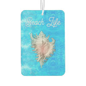 Conch Muschel "Beach Life" Autolufterfrischer (Rückseite)