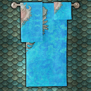 Conch Muschel "Beach Life" Badhandtuch Set