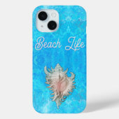 Conch Muschel "Beach Life" Case-Mate iPhone Hülle (Rückseite)