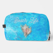 Conch Muschel "Beach Life" Dopp Kit Waschbeutel (Vorderseite)