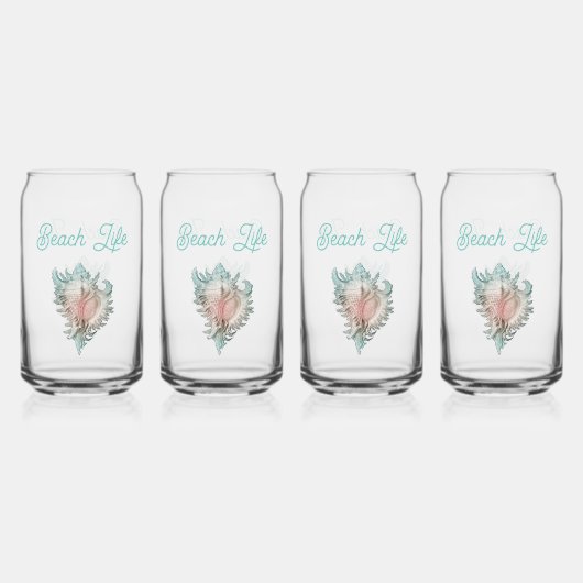 Conch Muschel "Beach Life" Dosenglas (Hinten)