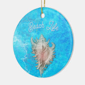 Conch Muschel "Beach Life" Keramik Ornament (Links)