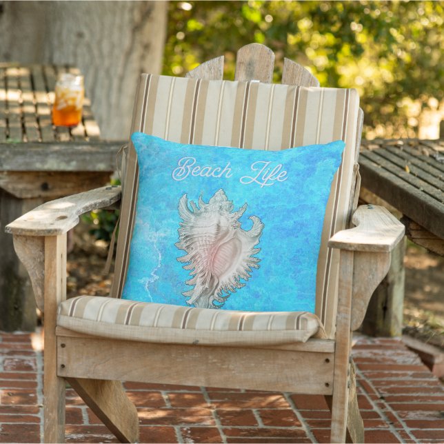 Conch Muschel "Beach Life" Kissen (Stuhl )